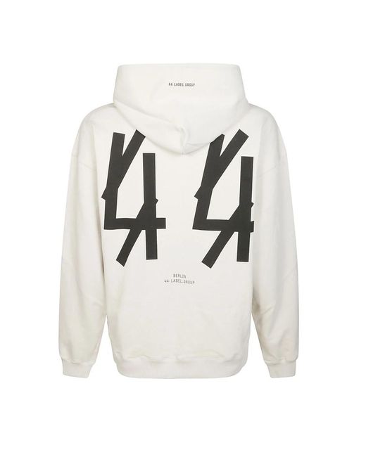 44 Label Group Logo over hoodie in White für Herren