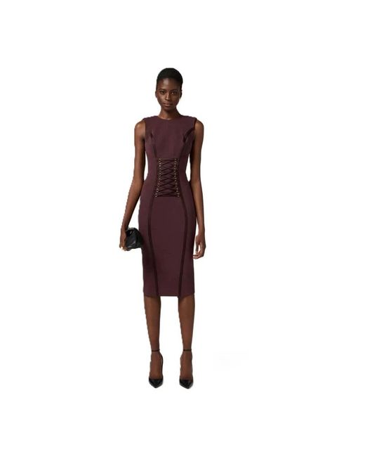 Elisabetta Franchi Red Midi Dresses