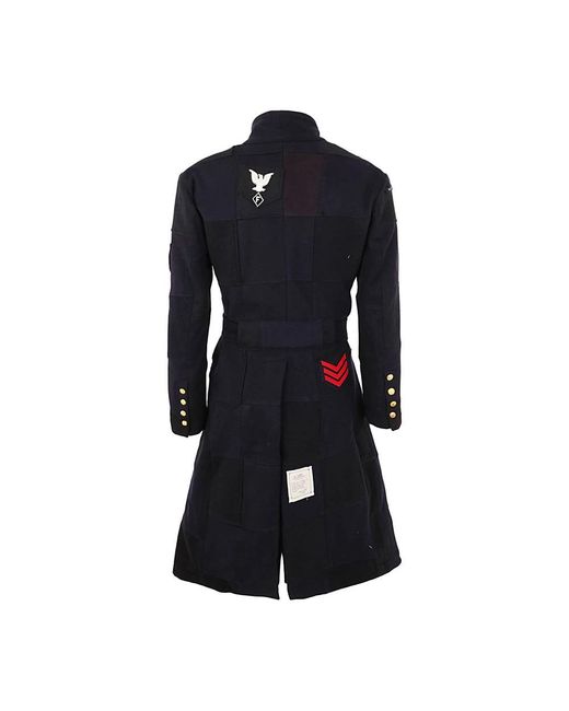 Greg Lauren Black Belted Coats for men