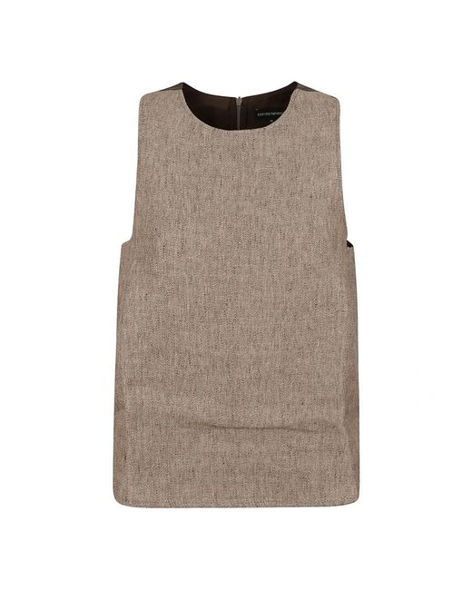 Emporio Armani Brown Sleeveless Tops