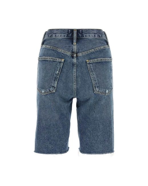 Agolde 90's Short in het Blue
