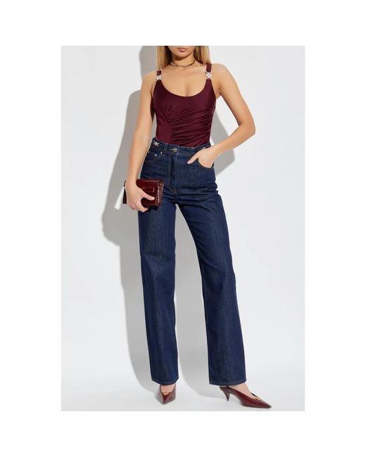 Versace Jeans ,Blauw ,Katoen Straight-Leg Jeans in het Blue