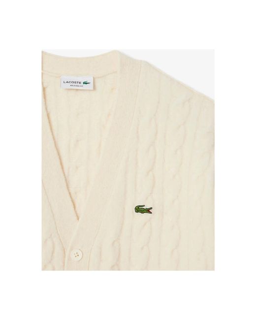 Cardigans Lacoste de hombre de color Natural