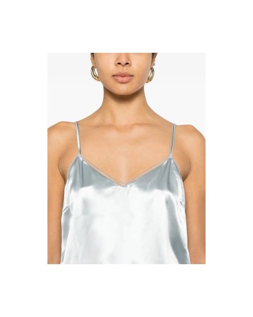 Fabiana Filippi Blue Sleeveless Tops