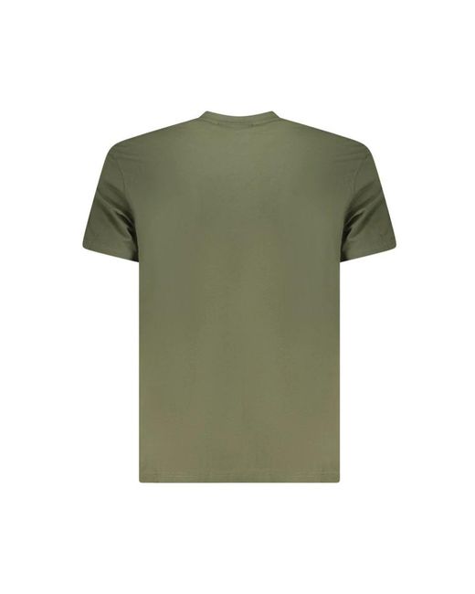 Fila Tops ,Groen ,Katoen Laas Regular Fit T-Shirt Met Korte Mouwen in het Green voor heren