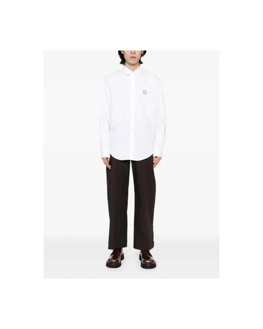Maison Kitsuné White Formal Shirts for men