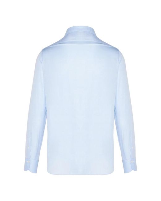 Finamore 1925 Blue Formal Shirts for men