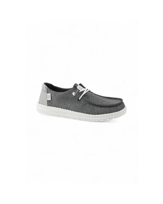 HeyDude Black Laced Shoes
