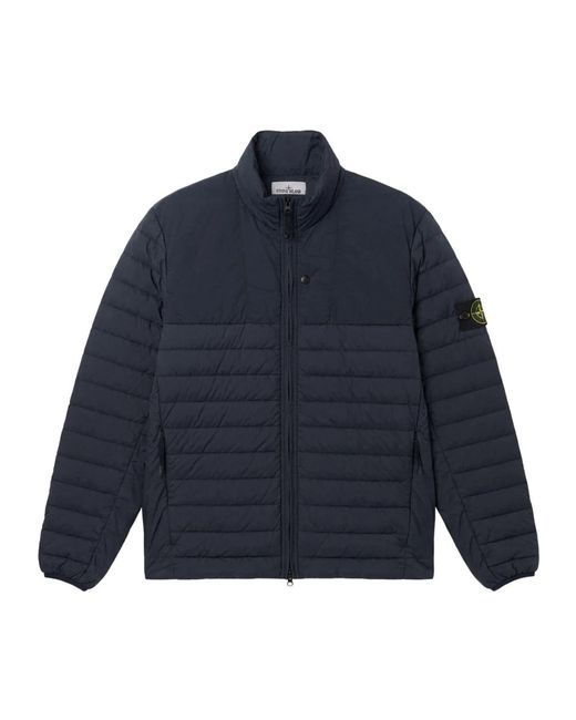 Stone Island Blue Down Jackets for men