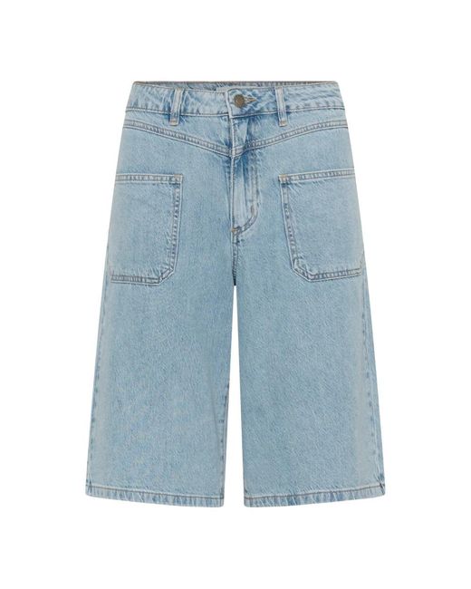 Denim Shorts Kaffe de color Blue