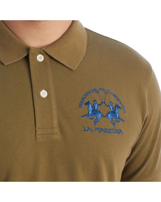 La Martina Green Polo Shirts for men