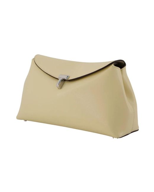 Totême Natural T-Lock Clutch Ivory