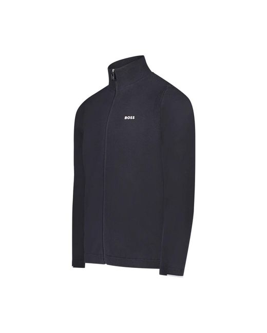 HUGO Truien & Vesten ,Blauw ,Wol Regular Fit Cardigan Met Rits in het Blue voor heren