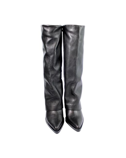 Elvio Zanon Gray Cowboy & Biker Boots
