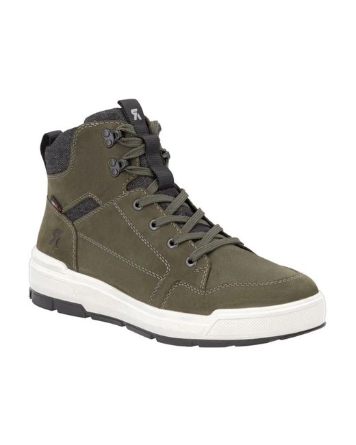 Rieker Gray Lace-Up Boots for men
