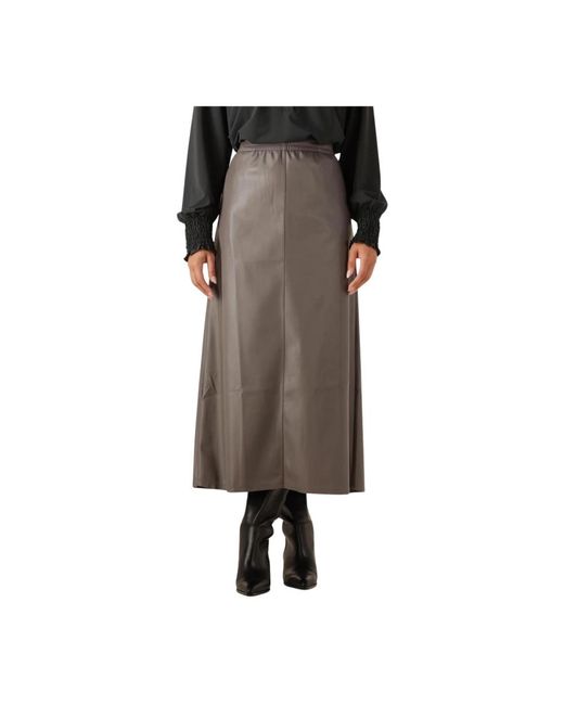 JAPANTKY Rokken ,Polyester Konomi Maxi Rok in het Brown