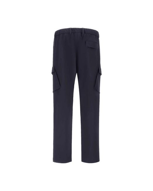 Straight Trousers Herno de hombre de color Blue