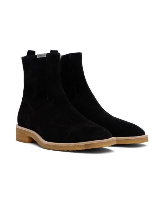 Represent Schoenen ,Zwart ,Leer Crepe Chelsea Boot in het Black voor heren