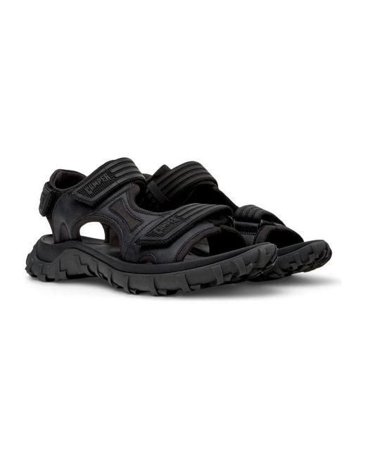 Camper Black Flat Sandals for men