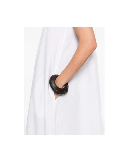 Anine Bing White Dress With Tie Straps And Gathered Detail