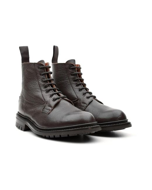 Tricker's Black Lace-Up Boots