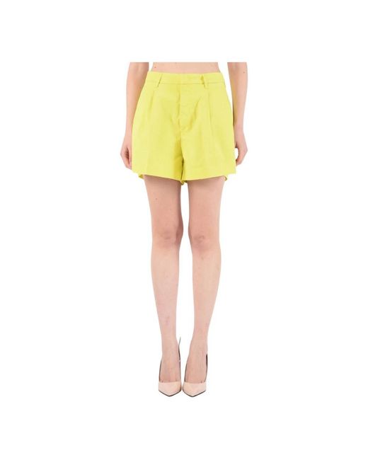 Dondup Yellow Short Shorts