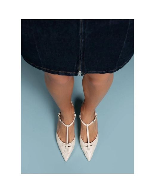 Parallèle Ramon Slingback Pump in het Metallic