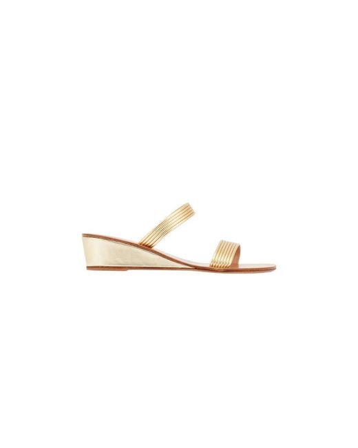 Ancient Greek Sandals White Wedges