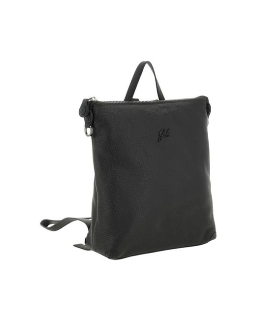 Gabs Black Leather Backpack