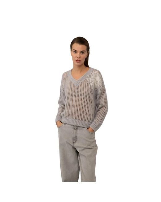 Panicale V-Neck Knitwear in het Brown