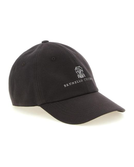 Brunello Cucinelli Black Hats & Caps for men