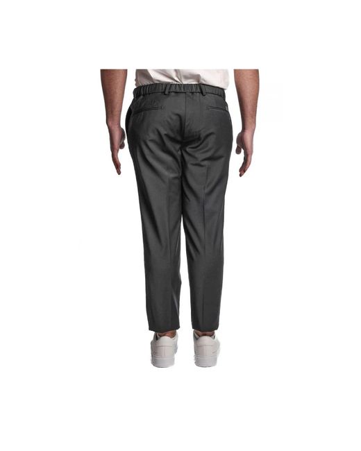 Entre Amis Black Slim-Fit Trousers for men
