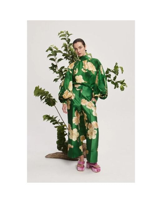 Wide Trousers ALÉMAIS de color Green