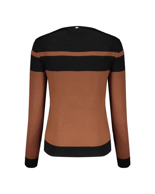 Herno Black Moderner Streifenpullover