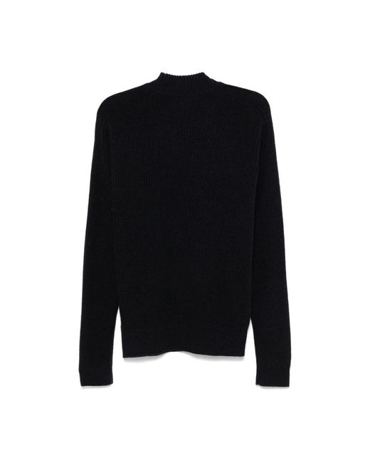 Round-Neck Knitwear Aspesi de hombre de color Black