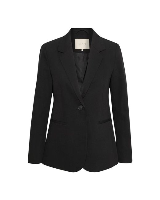 Kaffe Jassen ,Zwart ,Zwart Diep Blazer Jas in het Black