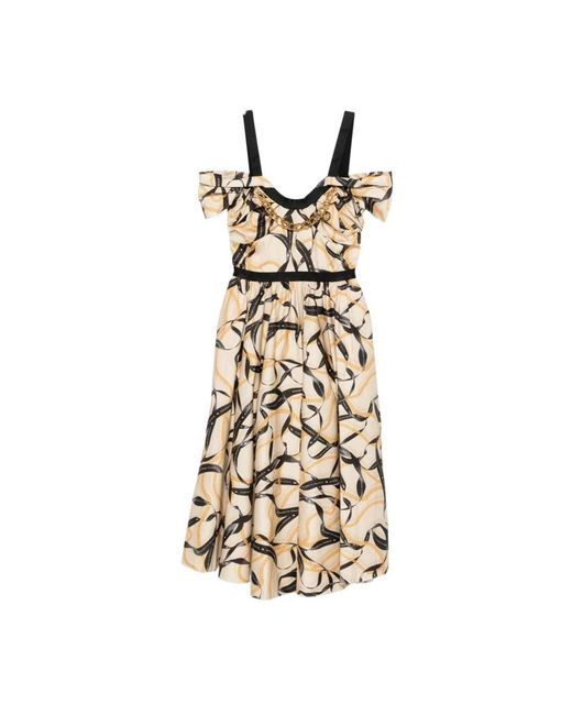 Elisabetta Franchi Metallic Midi Dresses
