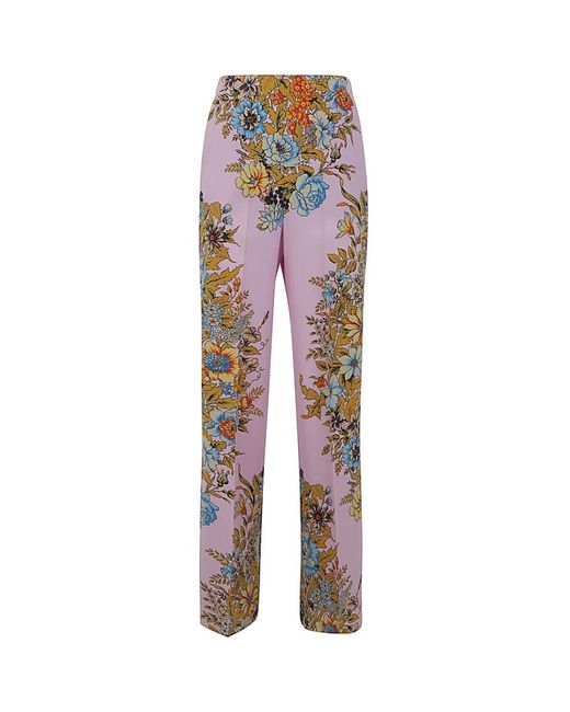 Etro Pink Straight Trousers