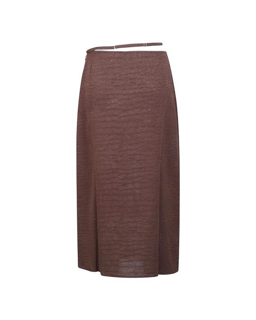 Midi Skirts Jacquemus de color Brown