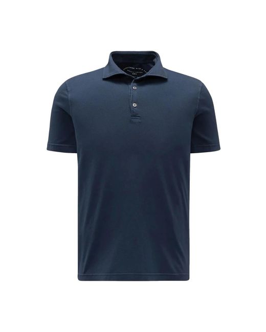 Fedeli Blue Polo Shirts for men