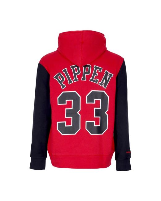 Mitchell & Ness Red Hoodies for men
