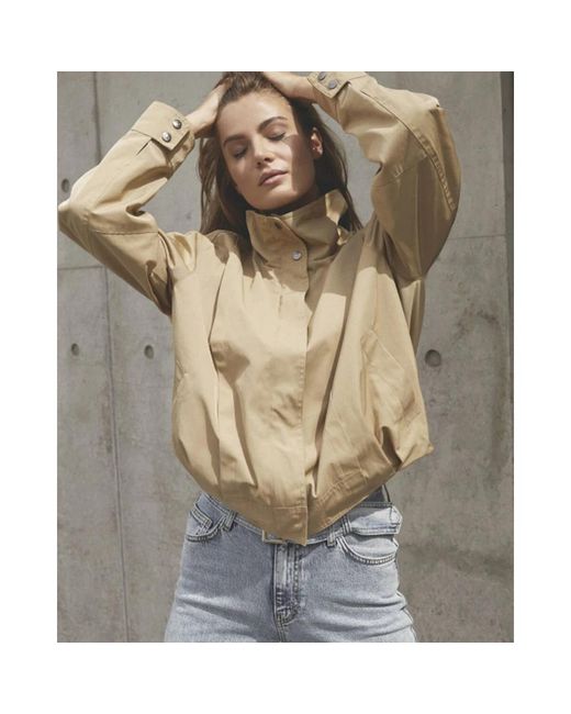 co'couture Francis Balloon Jacket in het Natural