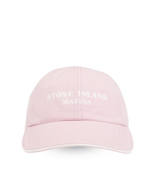 Stone Island Marina kollektion baseballkappe in Pink für Herren