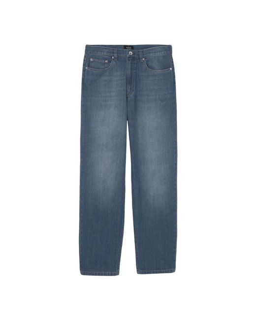 A.P.C. Blue Loose Fit Jeans for men