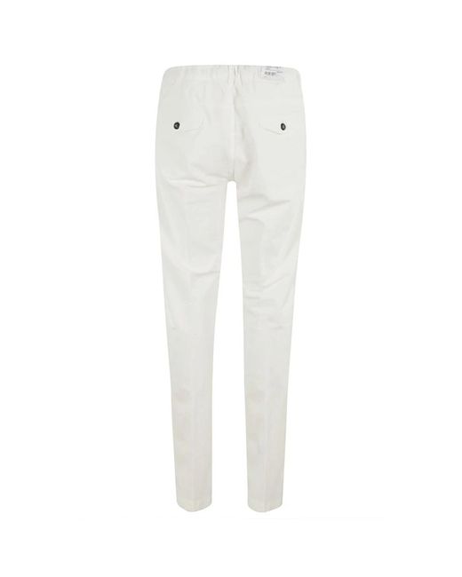 Trousers > slim-fit trousers Eleventy pour homme en coloris White