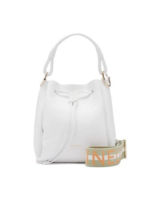 Coccinelle White Bucket Bags