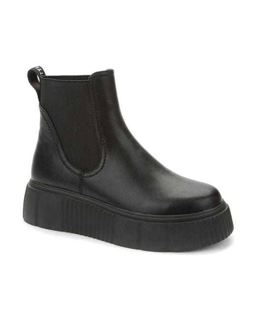 Betsy Black Schwarze Geschlossene Knöchelstiefel Für Frauen