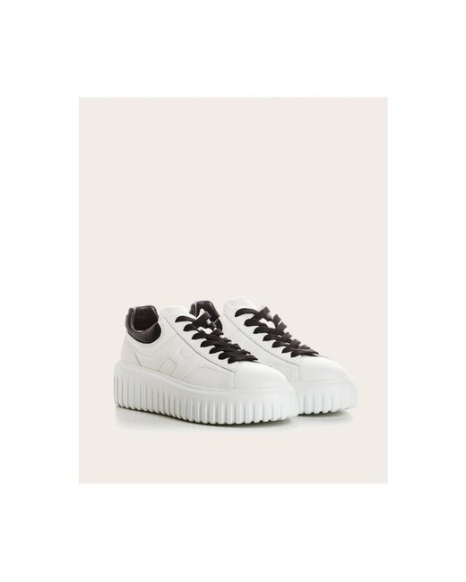 Hogan White Gestreifte korb-sneaker