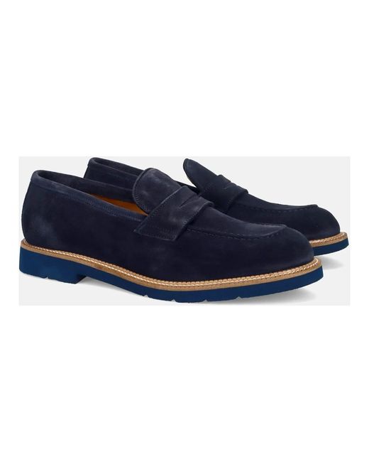 Sangiorgio Blue Loafers for men