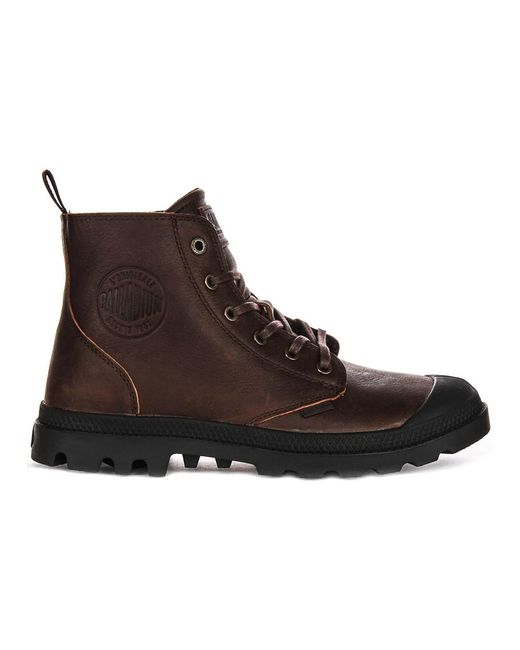 Palladium Brown Lace-Up Boots for men